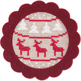 Rico Cross Stitch Reindeer Decoration Kit