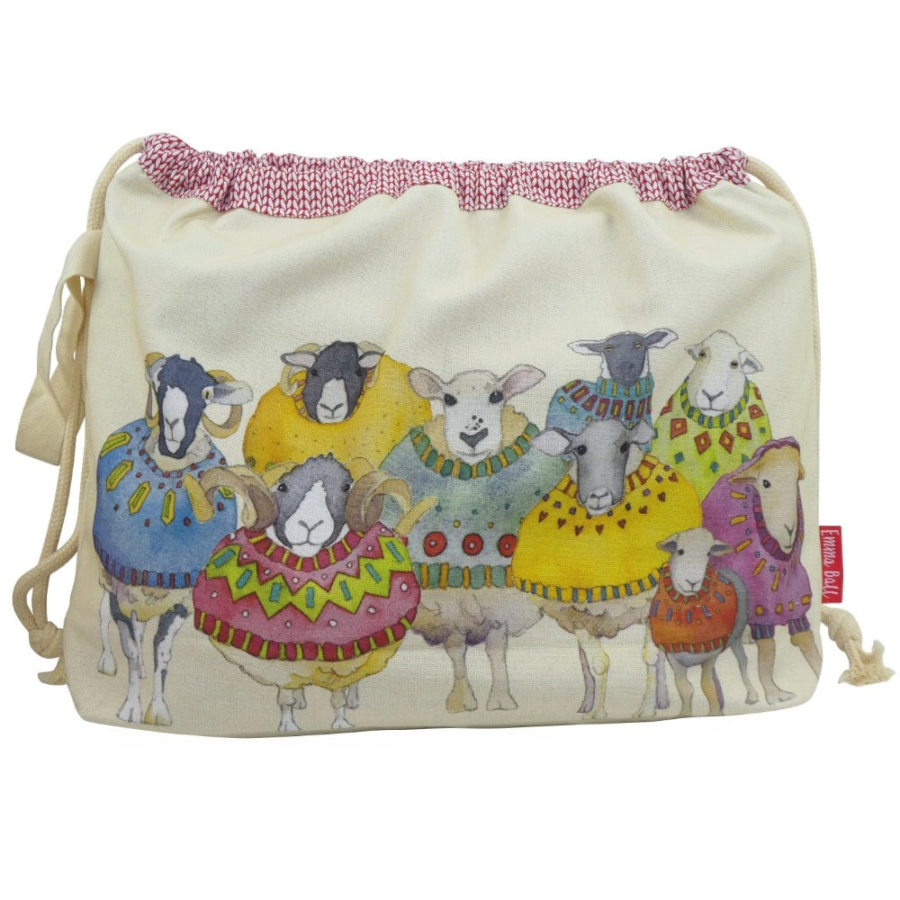 Emma Ball Accessories Emma Ball Woolly Sheep in Sweaters Draw String Bag