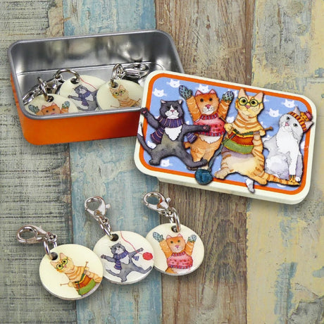 Emma Ball gifts Kittens in Mittens Emma Ball Crochet Stitch Markers and Tin
