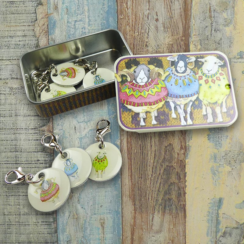 Emma Ball gifts Sheep in Sweaters Emma Ball Crochet Stitch Markers and Tin