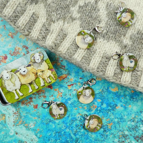 Emma Ball Felted Sheep Crochet Stitch Markers