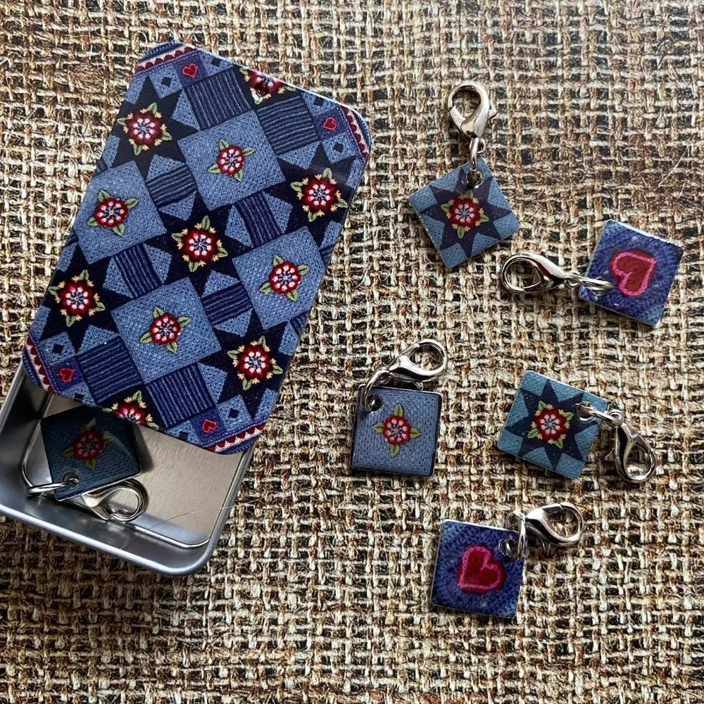 Emma Ball Indigo Dreams Stitch Markers