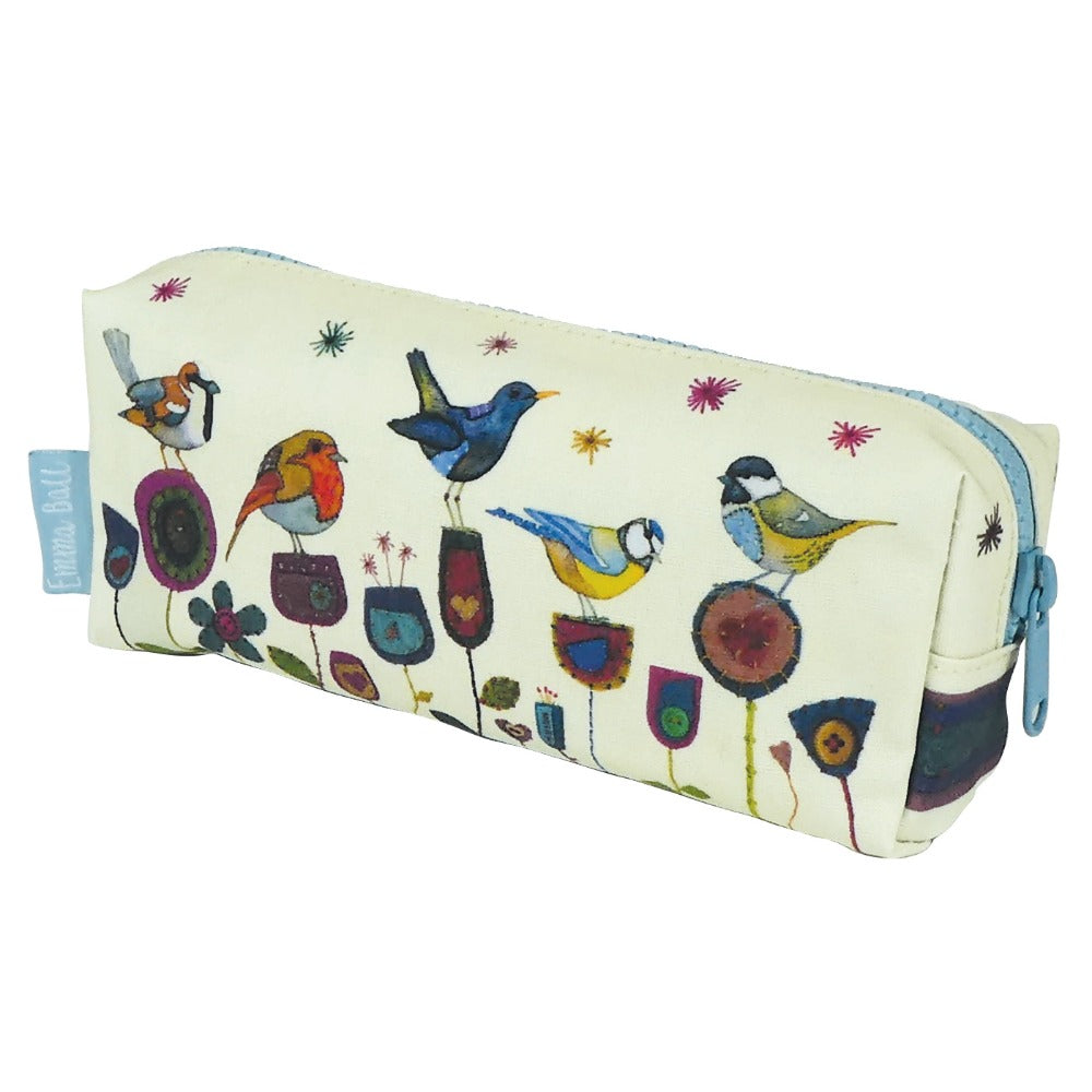 Emma Ball Stitched Birdies Pencil Case