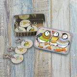 Emma Ball Woolly Puffins Crochet Stitch Markers