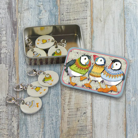 Emma Ball Woolly Puffins Crochet Stitch Markers