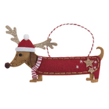 Felt Decoration Festive Dachshund