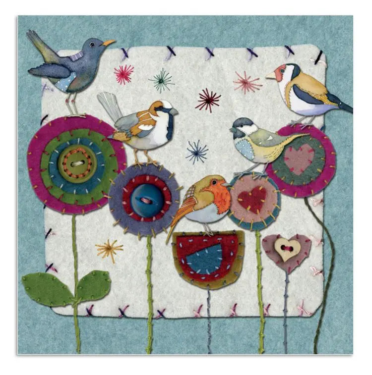 Emma Ball Five Stitched Birdies Card