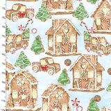 Three Wishes Gingerneering Gingerbread Village Fabric