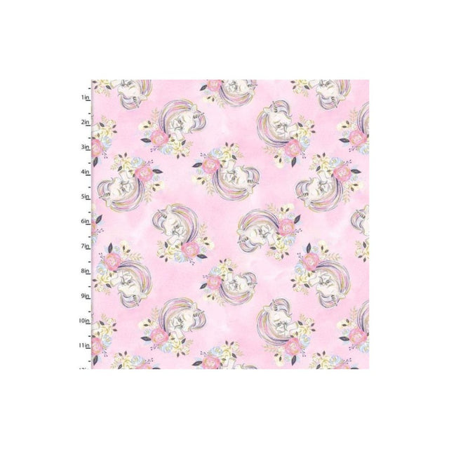 Glitter Unicorn Fabric Unicorns