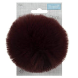 Groves Accessories Burgundy Pom Pom Faux Fur Large: 11cm