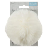 Groves Accessories Cream Pom Pom Faux Fur Large: 11cm