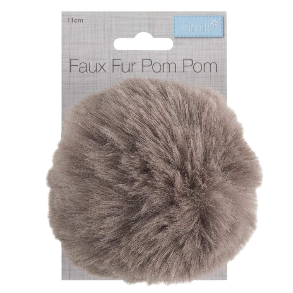 Groves Accessories Mink Pom Pom Faux Fur Large: 11cm