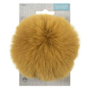 Groves Accessories Mustard Pom Pom Faux Fur Large: 11cm