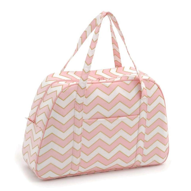 Groves Accessories Sewing Machine Bag: Chevron: Pearlised Blush