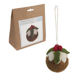 Groves Craft Christmas Pudding Trimits Beginners Needle Felting Kits