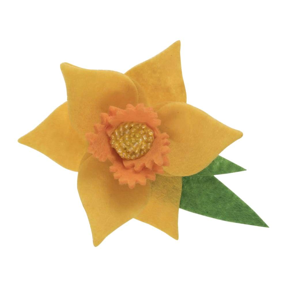 Groves Craft Daffodil Brooch Trimits Felt Sew your Own Decoration Kits