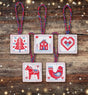 Groves Craft Nordic Red & Blue Decorations Cross Stitch Kit