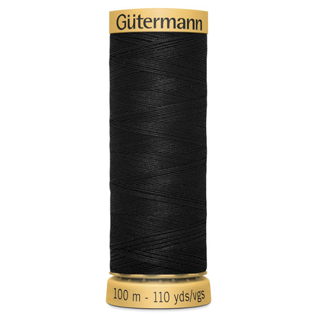 Groves Haberdashery Black (000) Gutermann Thread Sewing Cotton 100 m Black to Pink