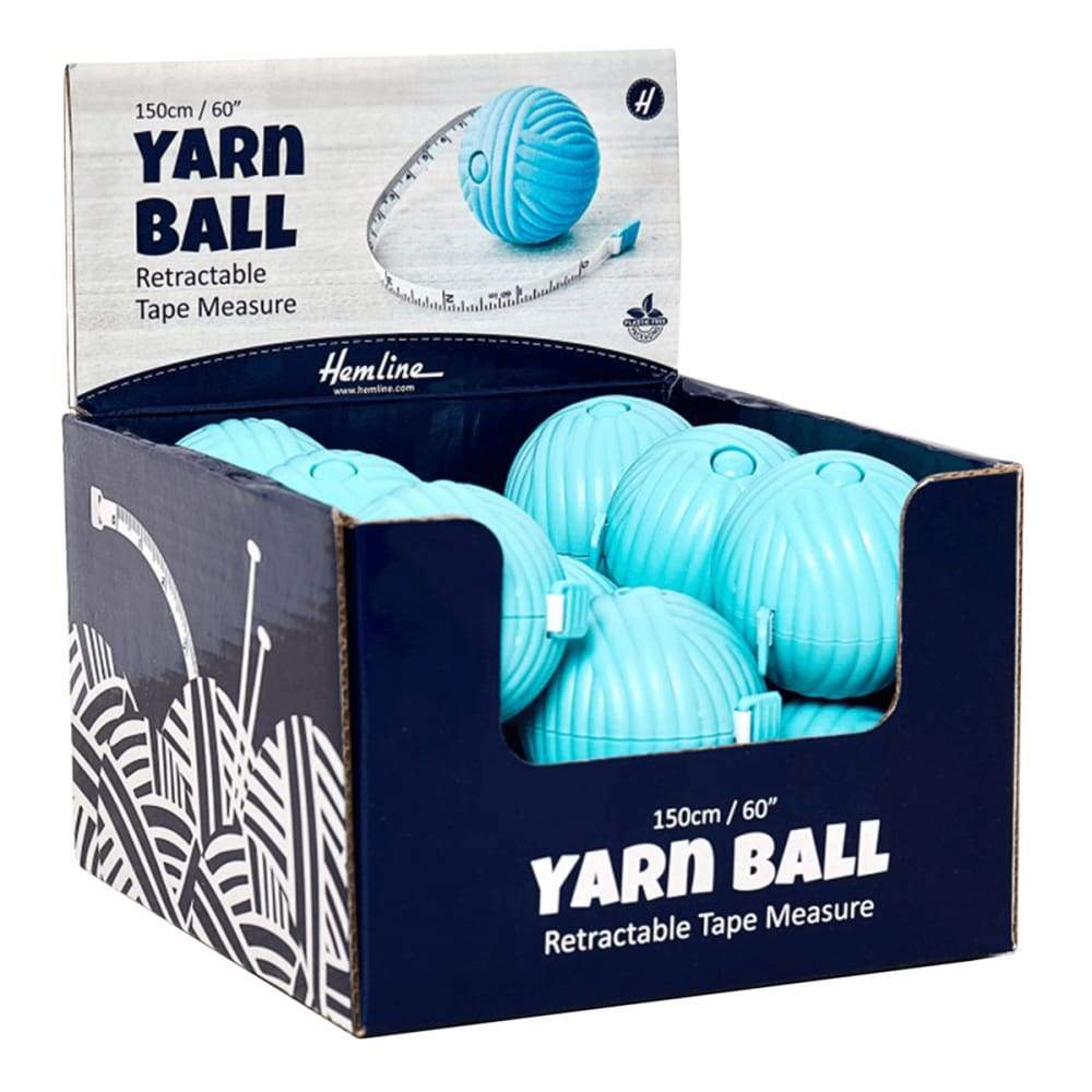 Groves Haberdashery Yarn Ball Retractable Tape Measures: Blue