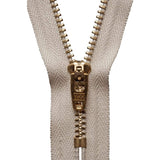 Groves Zip Beige 572 YKK Brass Jeans Zip: 15 cm / 5.90 Inch