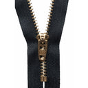 Groves Zip Black 580 YKK Brass Jeans Zip: 15 cm / 5.90 Inch