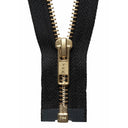 Groves Zip Black 580 YKK Brass Metal Open End Zip 66 cm / 26 Inch