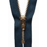 Groves Zip Dark Navy 560 YKK Brass Jeans Zip: 15 cm / 5.90 Inch