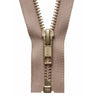 Groves Zip Fawn 573 YKK Brass Metal Open End Zip 66 cm / 26 Inch