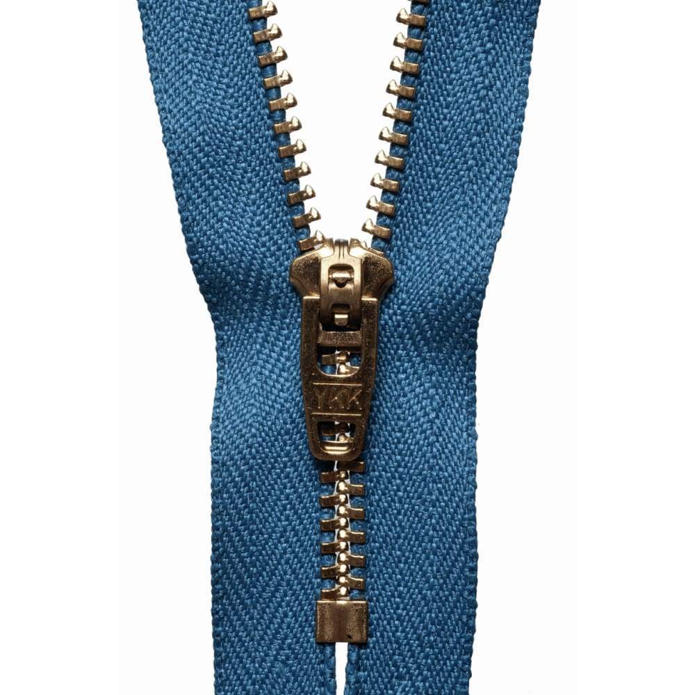 Groves Zip Slate Blue 145 YKK Brass Jeans Zip: 18 cm / 7 Inch