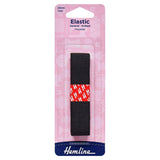 Hemline Haberdashery Black Hemline Elastic 20 mm