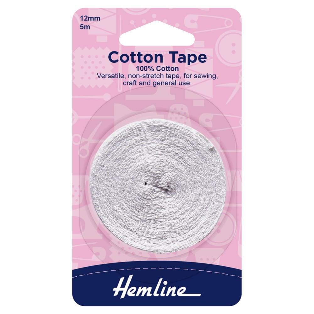 Hemline Haberdashery Hemline Cotton Tape 12 mm (540.12)