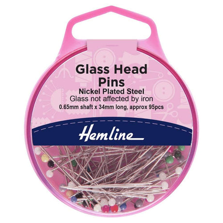 Hemline Haberdashery Hemline Glass Head Pins (679)