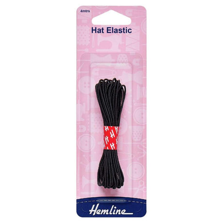 Hemline Haberdashery Hemline Hat Elastic Black (611)