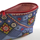 Emma Ball Janie Crow Zipped Pouch Indigo Dreams