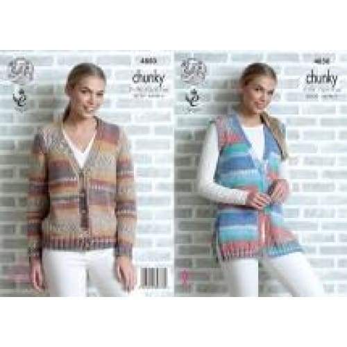 King Cole Patterns King Cole Drifter Chunky Knitting Pattern 4850