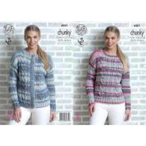 King Cole Patterns King Cole Drifter Chunky Knitting Pattern 4851