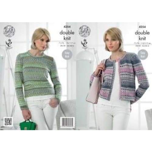King Cole Patterns King Cole Drifter DK Knitting Pattern 4254