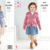King Cole Patterns King Cole Kids Cardigan DK Knitting Pattern 5607