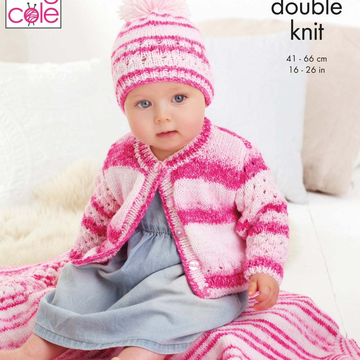 King Cole Patterns King Cole Kids Cardigan, Hat & Blanket DK Knitting Pattern 5592