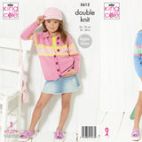 King Cole Patterns King Cole Kids DK Cardigan Knitting Pattern 5613