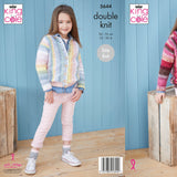 King Cole Patterns King Cole Kids Hoodie & Cardigan DK Knitting Pattern 5644