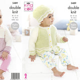 King Cole Patterns King Cole Kids Top, Cardigan and Hat DK Knitting Pattern 5489