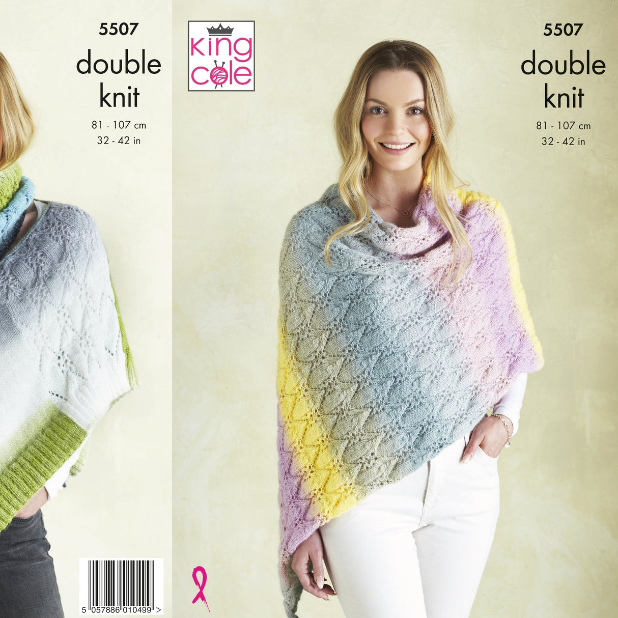 King Cole Patterns King Cole Knitting Pattern 5507 Ponchos & Snood