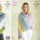 King Cole Patterns King Cole Knitting Pattern 5507 Ponchos & Snood