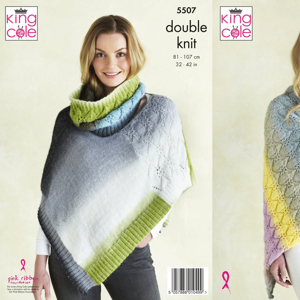 King Cole Patterns King Cole Knitting Pattern 5507 Ponchos & Snood