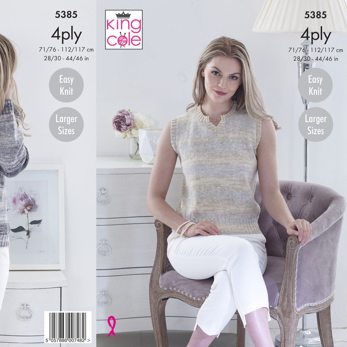 King Cole Patterns King Cole Ladies 4 Ply Easy Knitting Pattern 5385