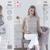 King Cole Patterns King Cole Ladies 4 Ply Easy Knitting Pattern 5385
