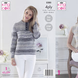 King Cole Patterns King Cole Ladies 4 Ply Easy Knitting Pattern 5385