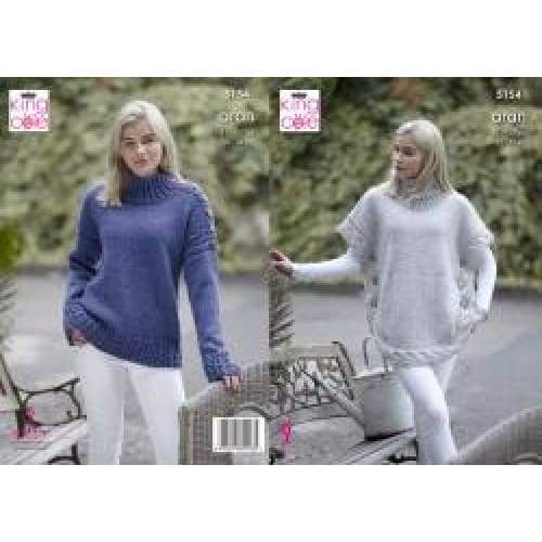 King Cole Patterns King Cole Ladies Aran Knitting Pattern 5154