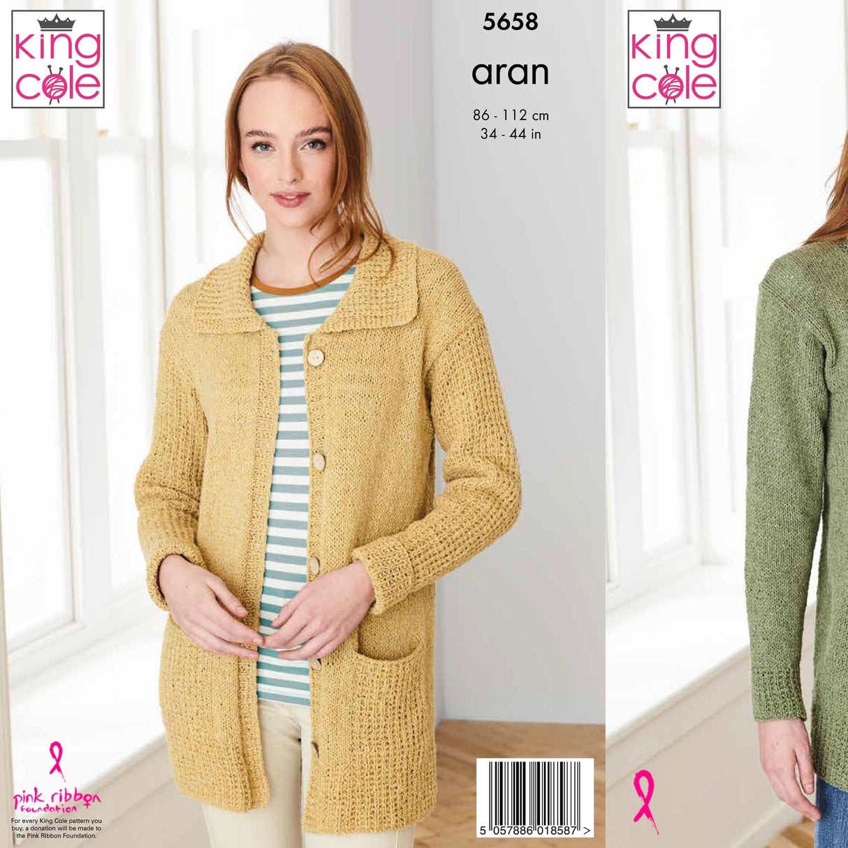 King Cole Patterns King Cole Ladies Aran Knitting Pattern 5658